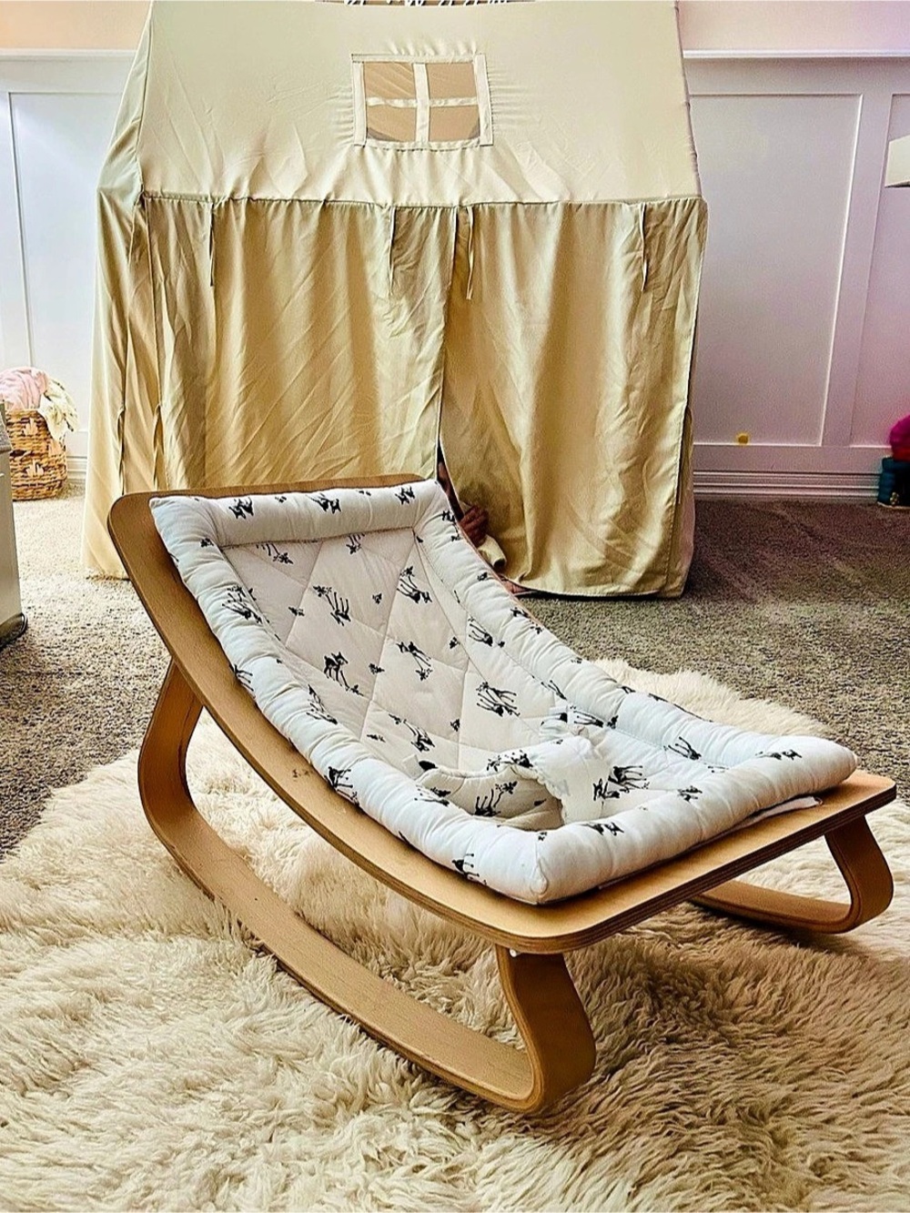 Charlie Crane Levo Rocker Rose in April Fawn